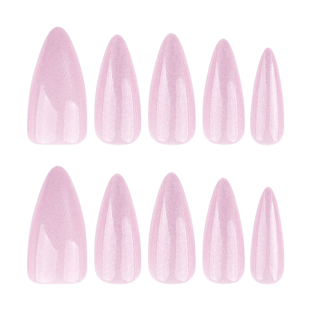 Artful Stiletto Nails with Shimmering Glitter Bowlift