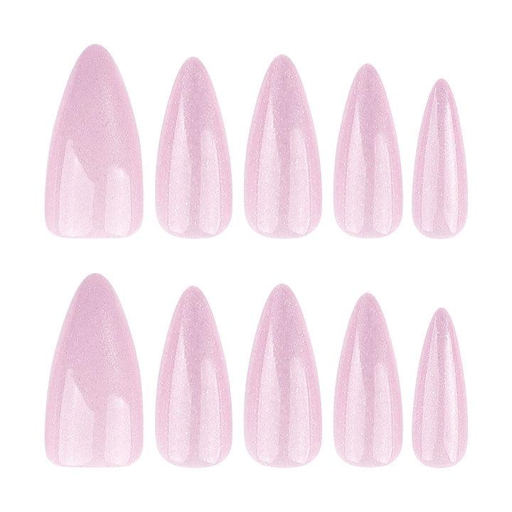 Artful Stiletto Nails with Shimmering Glitter Bowlift