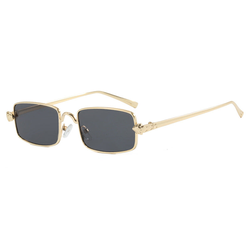 Ladies elegant square sunglasses with luxurious metal frame and UV protection Bowlift