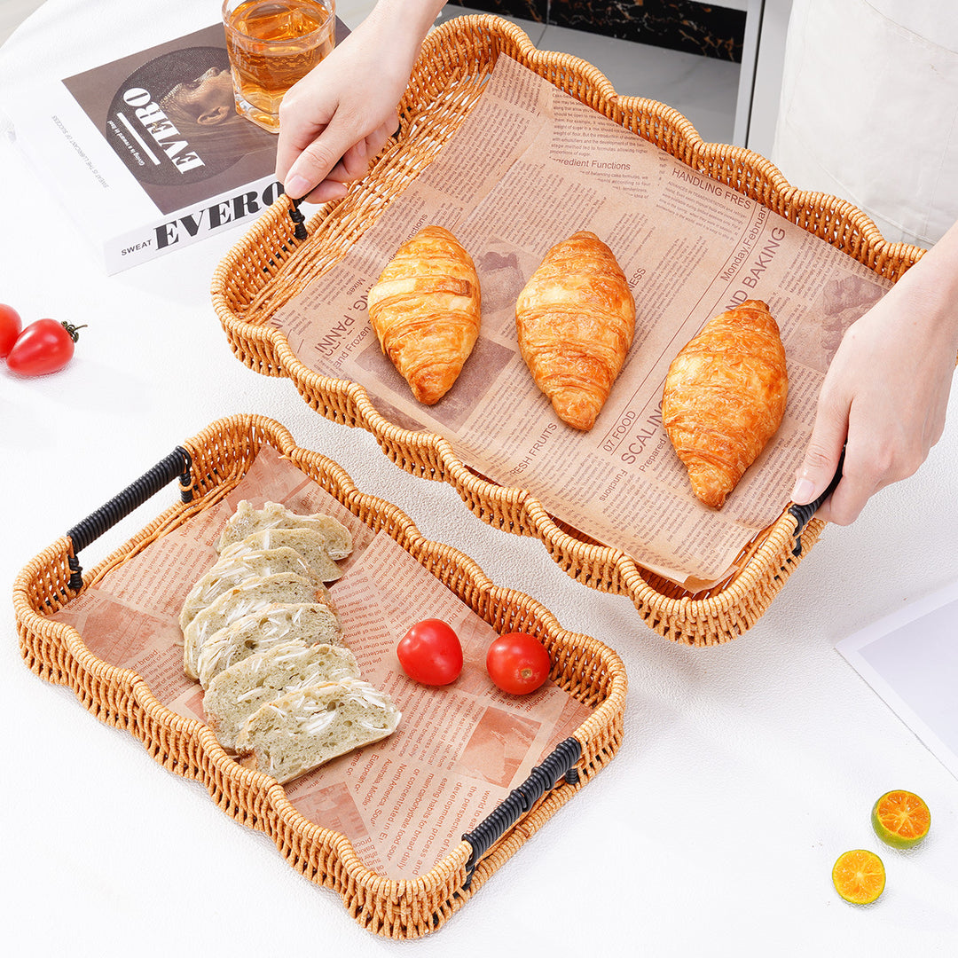 Woven Decorative Serving Tray Bowlift