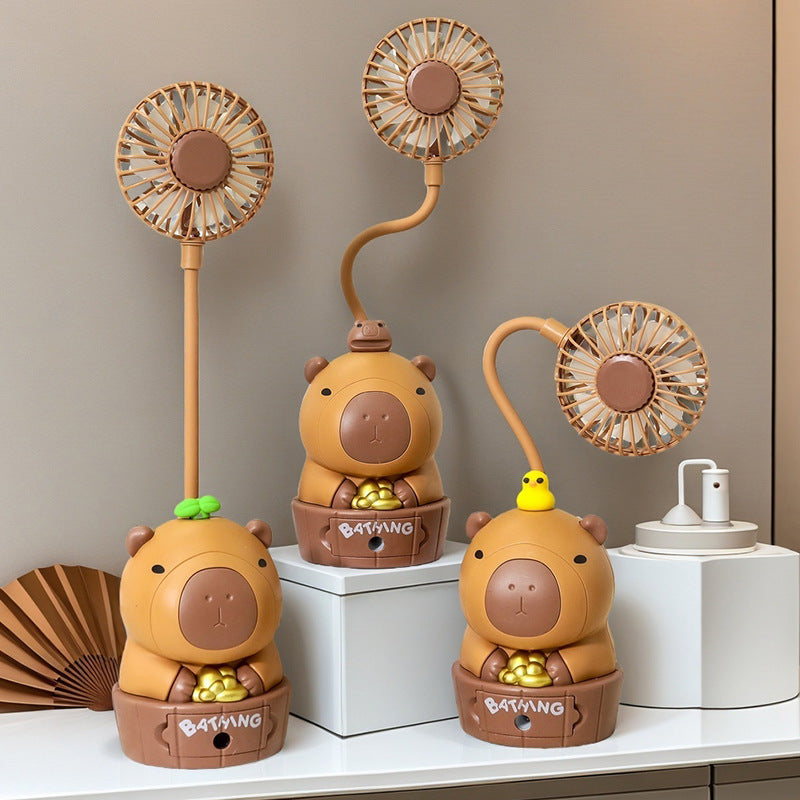 Women's Portable Toy Fan with Animal Design Bowlift