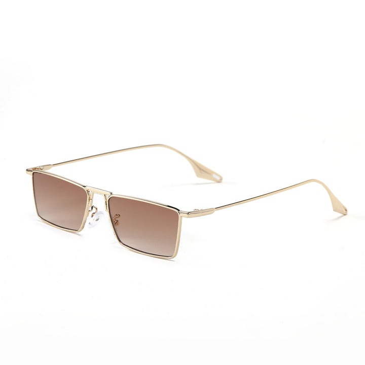 Women's elegant square sunglasses with narrow metal frame and UV protection Bowlift