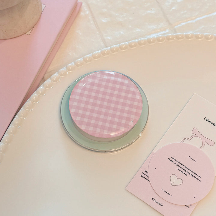 Practical glass coaster with checkered pattern Bowlift