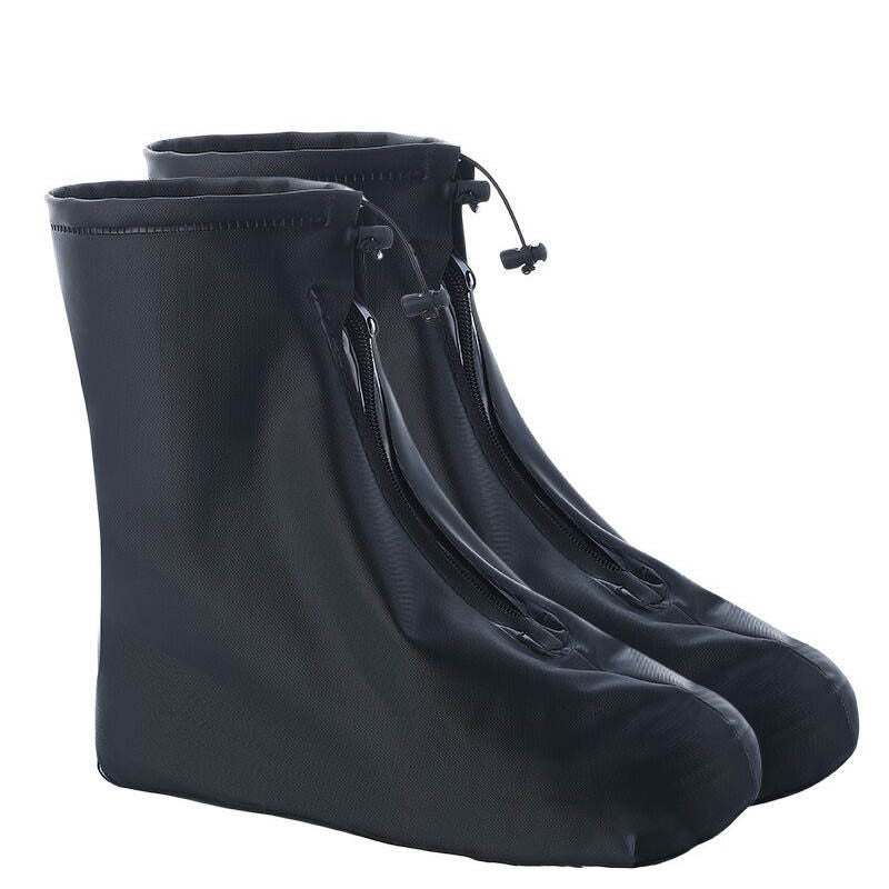 Waterproof Reusable Non-Slip Rain Boot Covers with Front Zip Seal and Adjustable Drawcord Bowlift