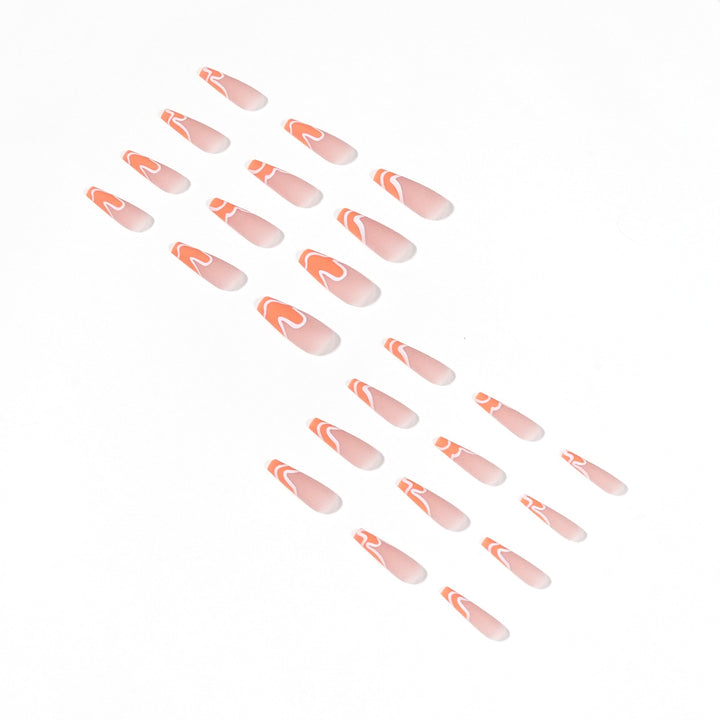 Artful acrylic nails with creative wave design Bowlift