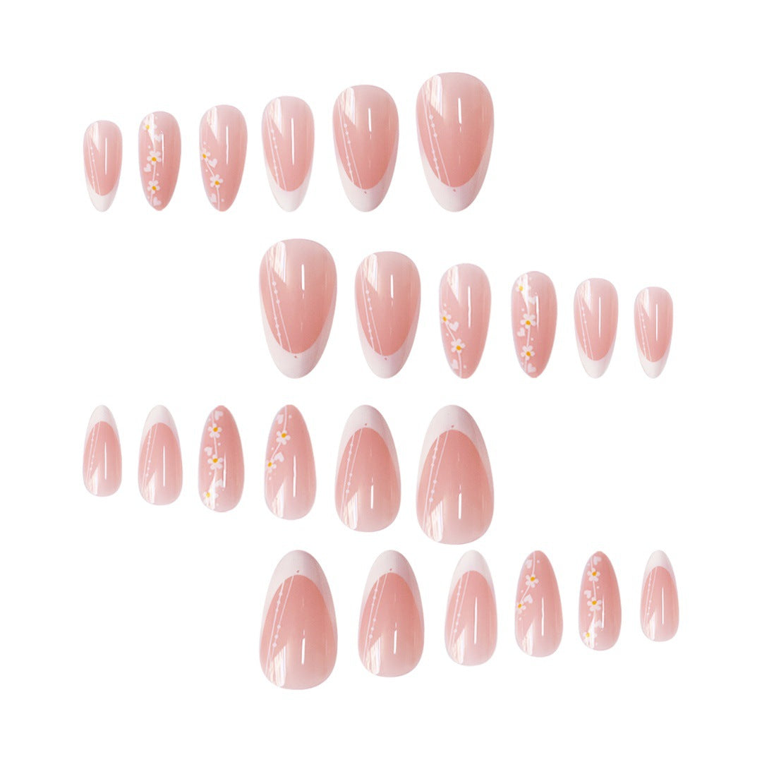 Artistic Floral Gradient Press-On Nail Set Bowlift