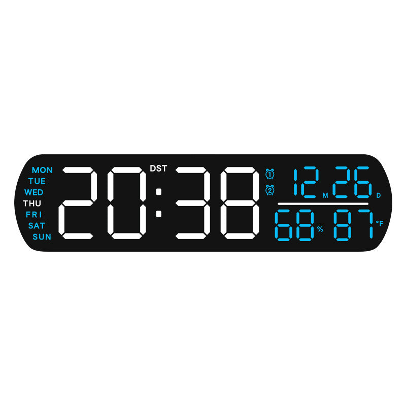 Digital wall clock with temperature and hygrometer display Bowlift