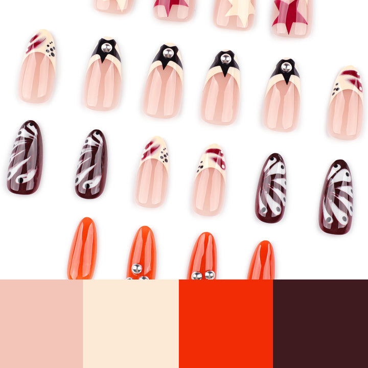 Artistic acrylic nails with creative 3D decorations Bowlift