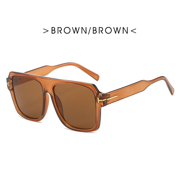 Women's square sunglasses with stylish, transparent frame Bowlift