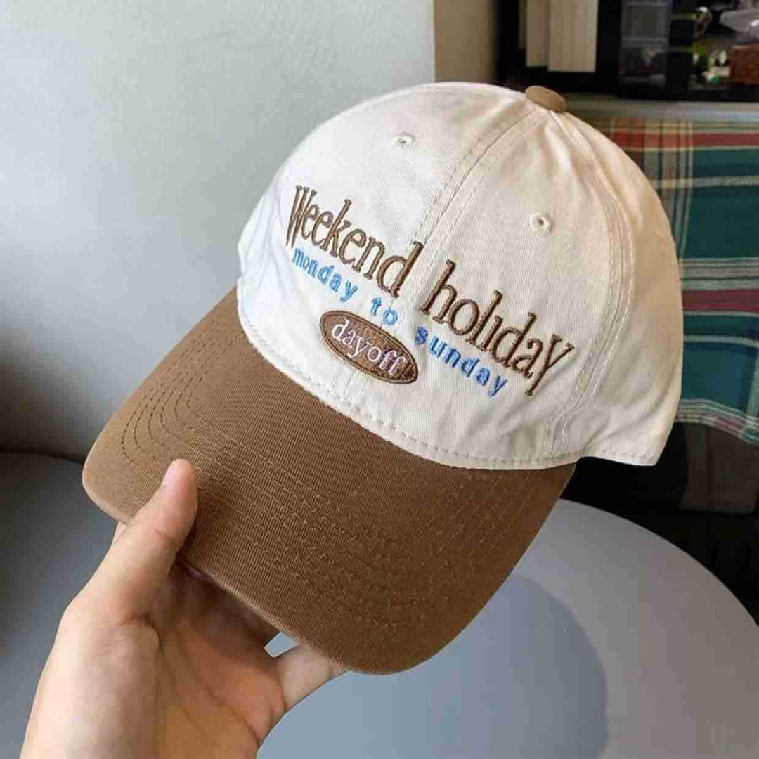 Women's Casual Embroidered Adjustable Cap Bowlift