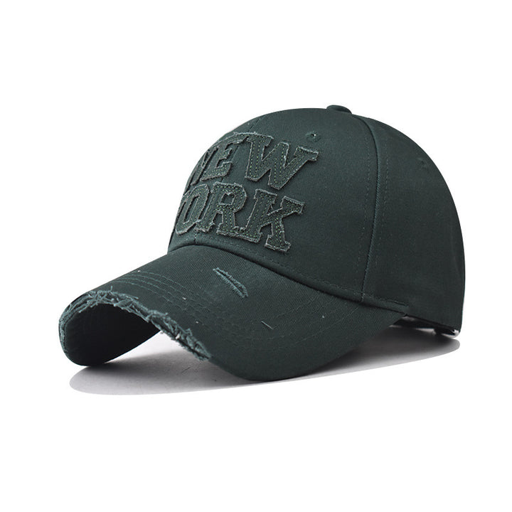 Women's Distressed Embroidered Baseball Cap Bowlift