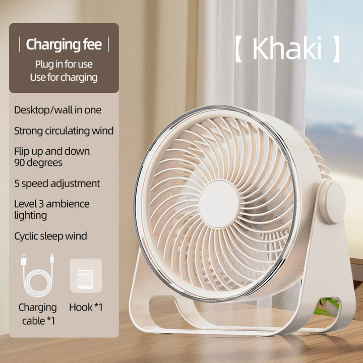 Unisex Versatile Desk and Wall Fan with Adjustable Speed Bowlift