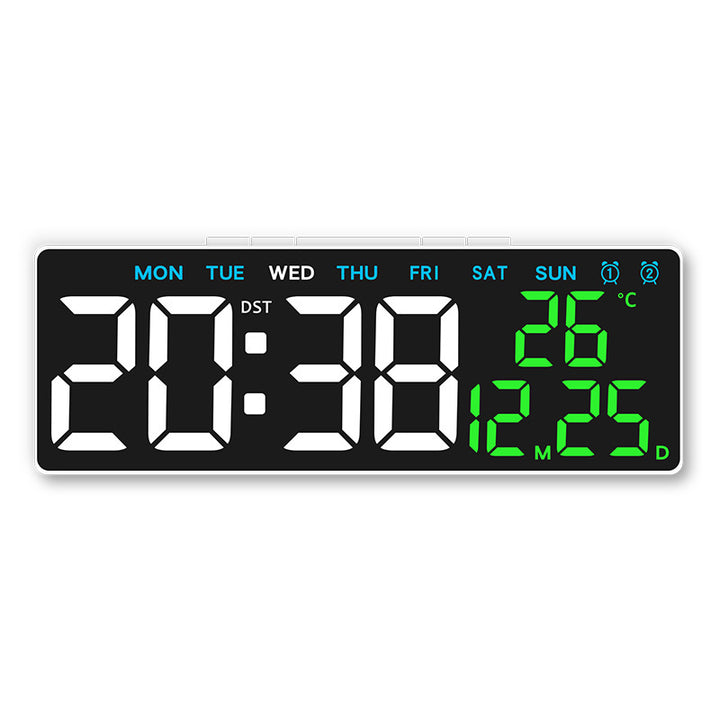 Digital weather alarm clock with large LED display and temperature display Bowlift