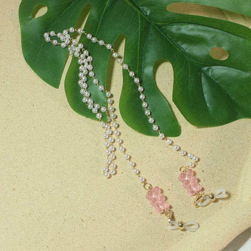 Elegant pearl glasses chain Bowlift