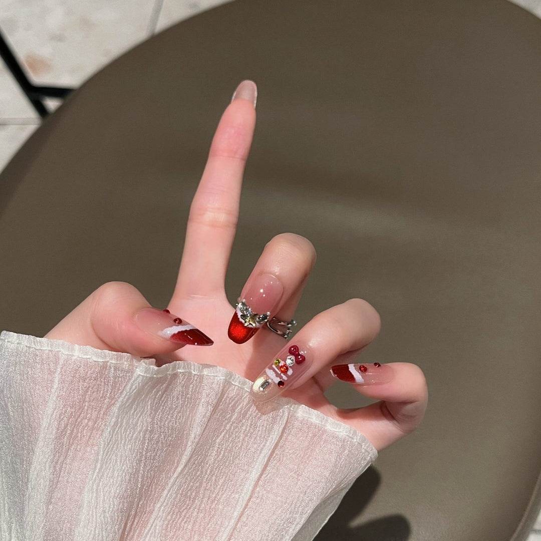 Themed Decorative Press-On Nail Art Bowlift