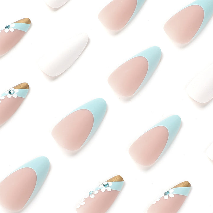 Artful Nail Extensions with Elegant Floral Designs Bowlift