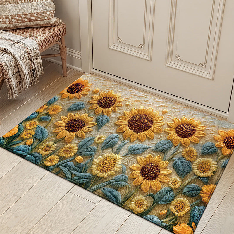 Elegant Floral Design Area Rug Bowlift