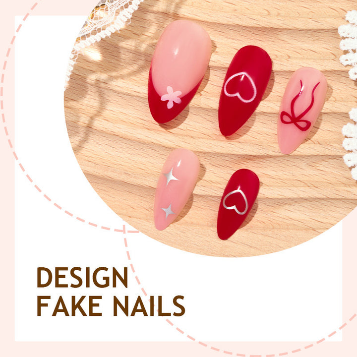Creative nail art set with romantic accents Bowlift