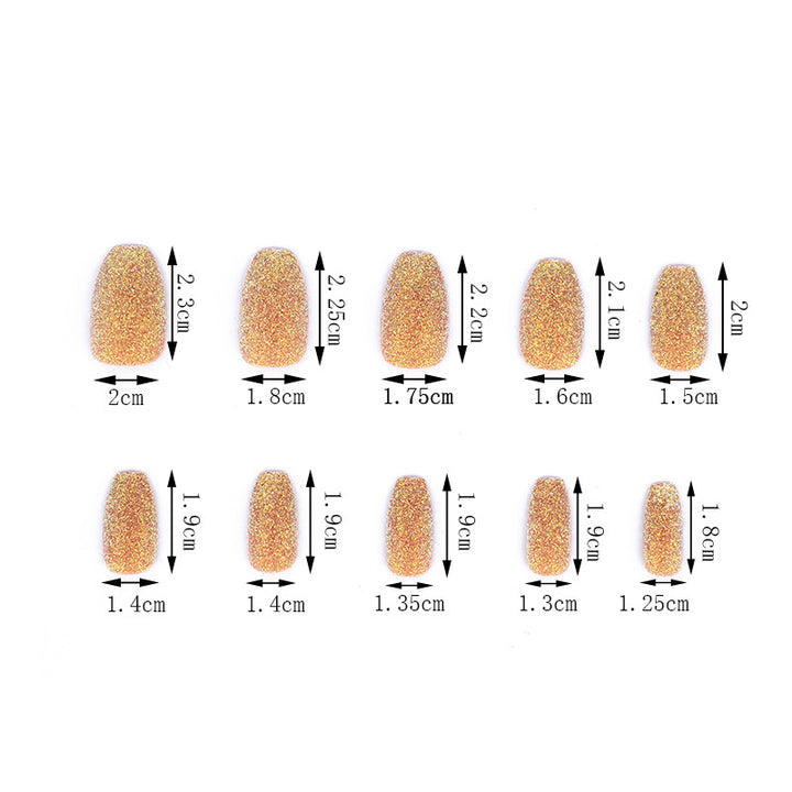 Glittering artificial nails in modern design Bowlift