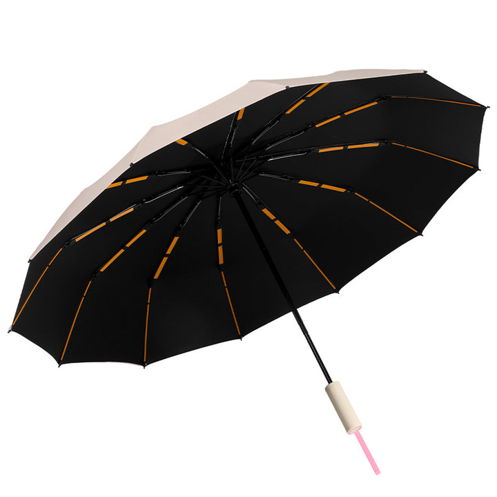 Ladies Folding 3-in-1 Combo Umbrella Bowlift