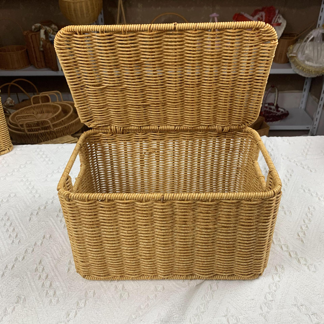 Contemporary Rectangular Woven Storage Bin Bowlift