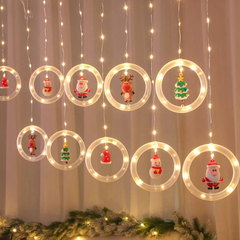 BowLift | Christmas Circle Doll Hanging Decoration 10 LED USB String Lights