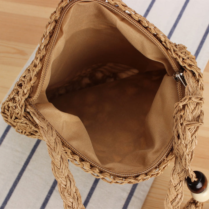 Macrame Crossbody Bag with Playful Tassel Detail Bowlift