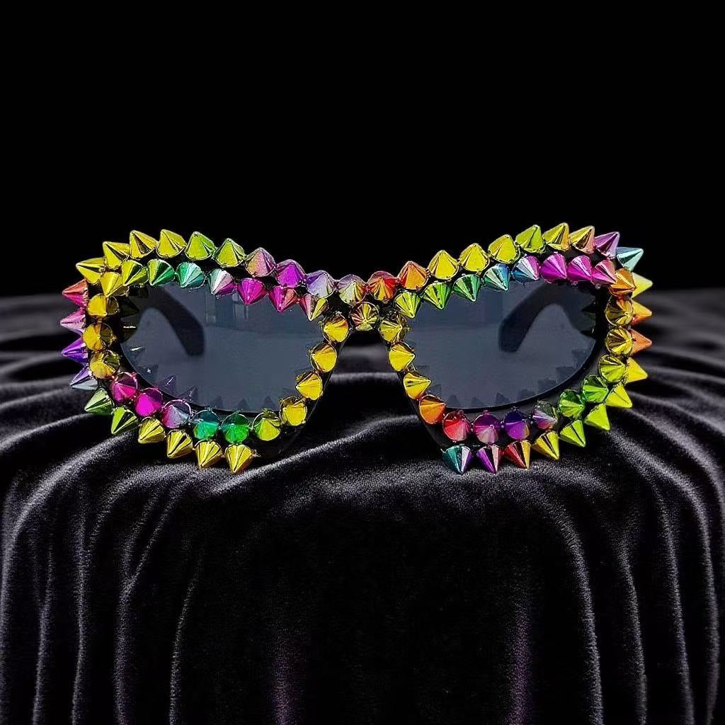 Women's statement sunglasses with creative stud accents Bowlift