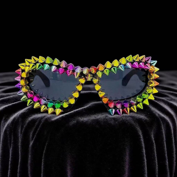 Women's statement sunglasses with creative stud accents Bowlift