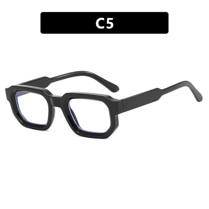 Women's geometric sunglasses with stylish transparent frame and polarized lenses Bowlift