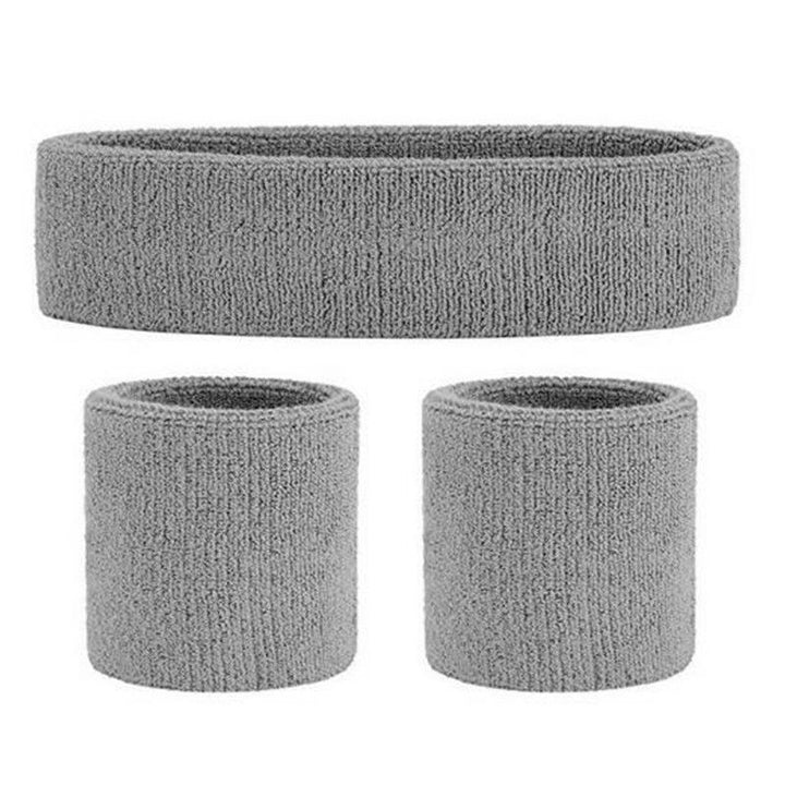 Sports Terry Sweatband Set for Head and Wrists Bowlift