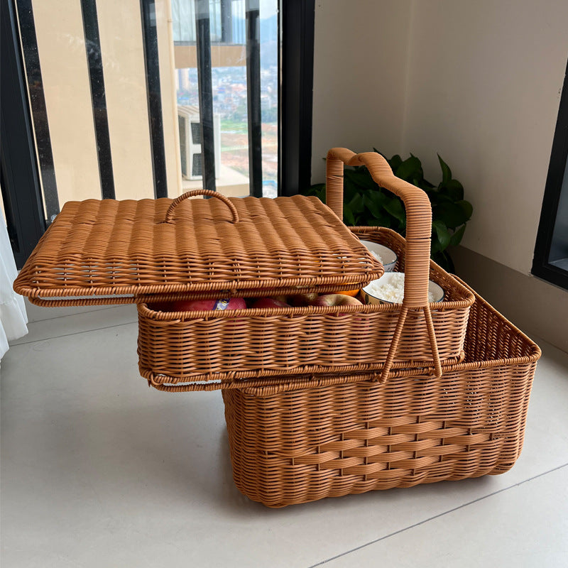 Natural Woven Market Basket Bowlift
