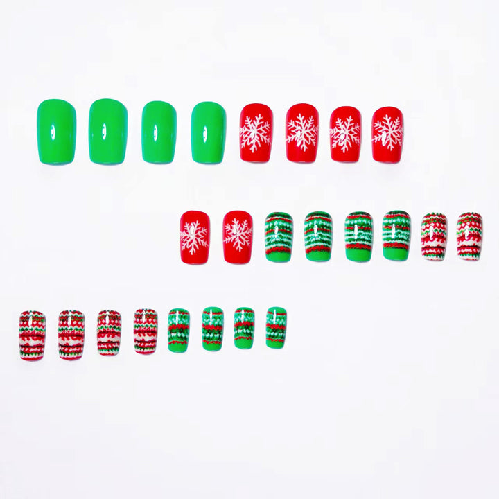 Festive Knit Pattern Nail Art Bowlift