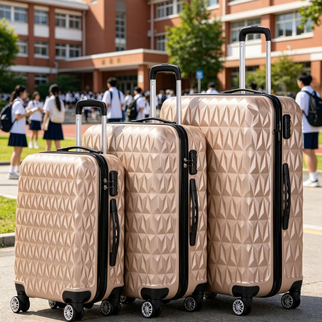 Unisex Textured Hard Shell Cabin Suitcase Bowlift