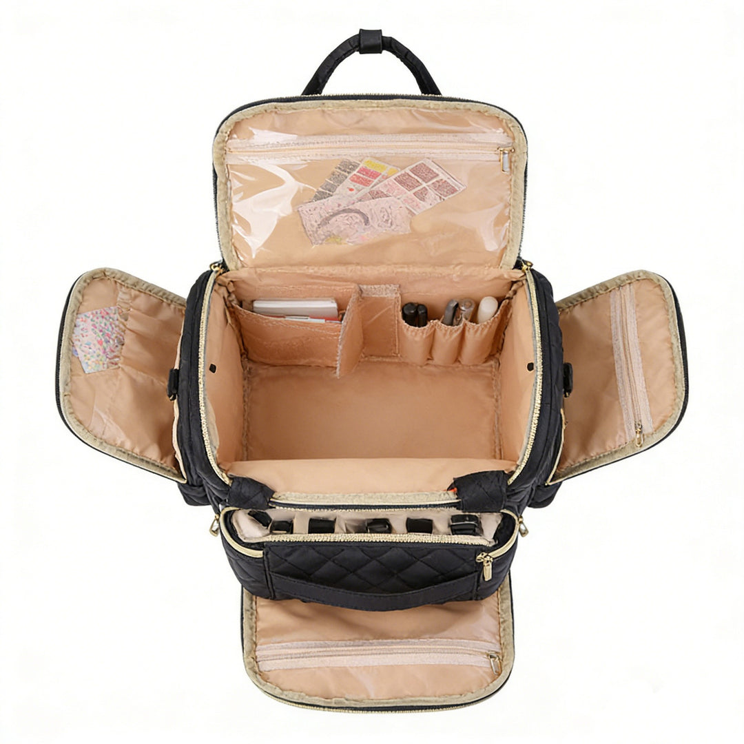 Stylish Quilted Multi-Compartment Backpack Bowlift