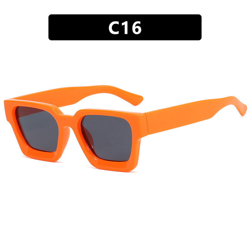 Ladies fashionable square sunglasses with yellow lenses Bowlift