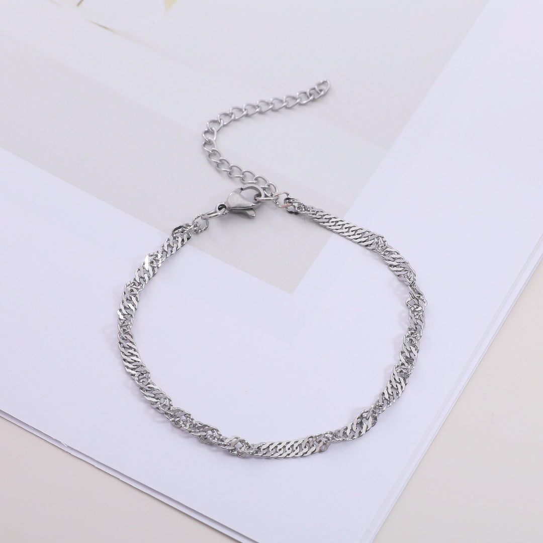 Textured Twisted Chain Bracelet Bowlift
