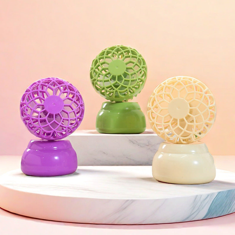 Women's Portable Table Fan in Creative Flower Design Bowlift