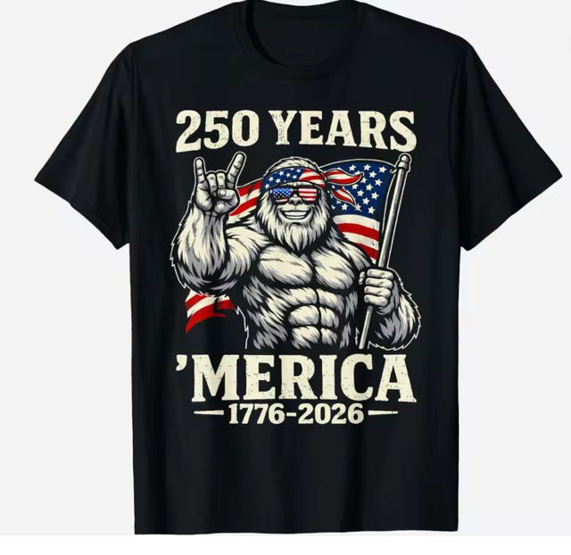 Men's nan patriotic graphic cotton crewneck T-shirt with vintage eagle emblem Bowlift