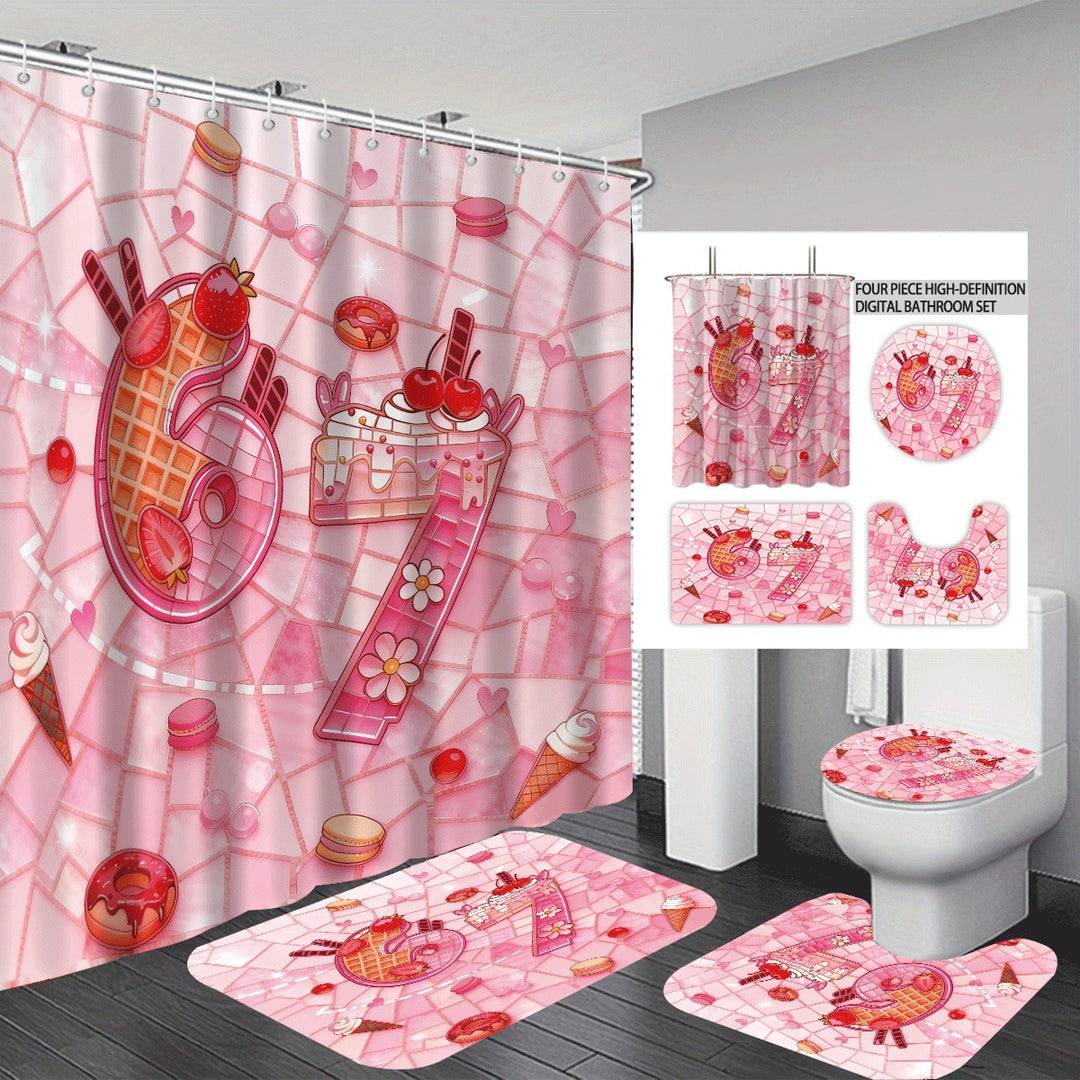 Colorful Dessert-Themed Bathroom Set Bowlift