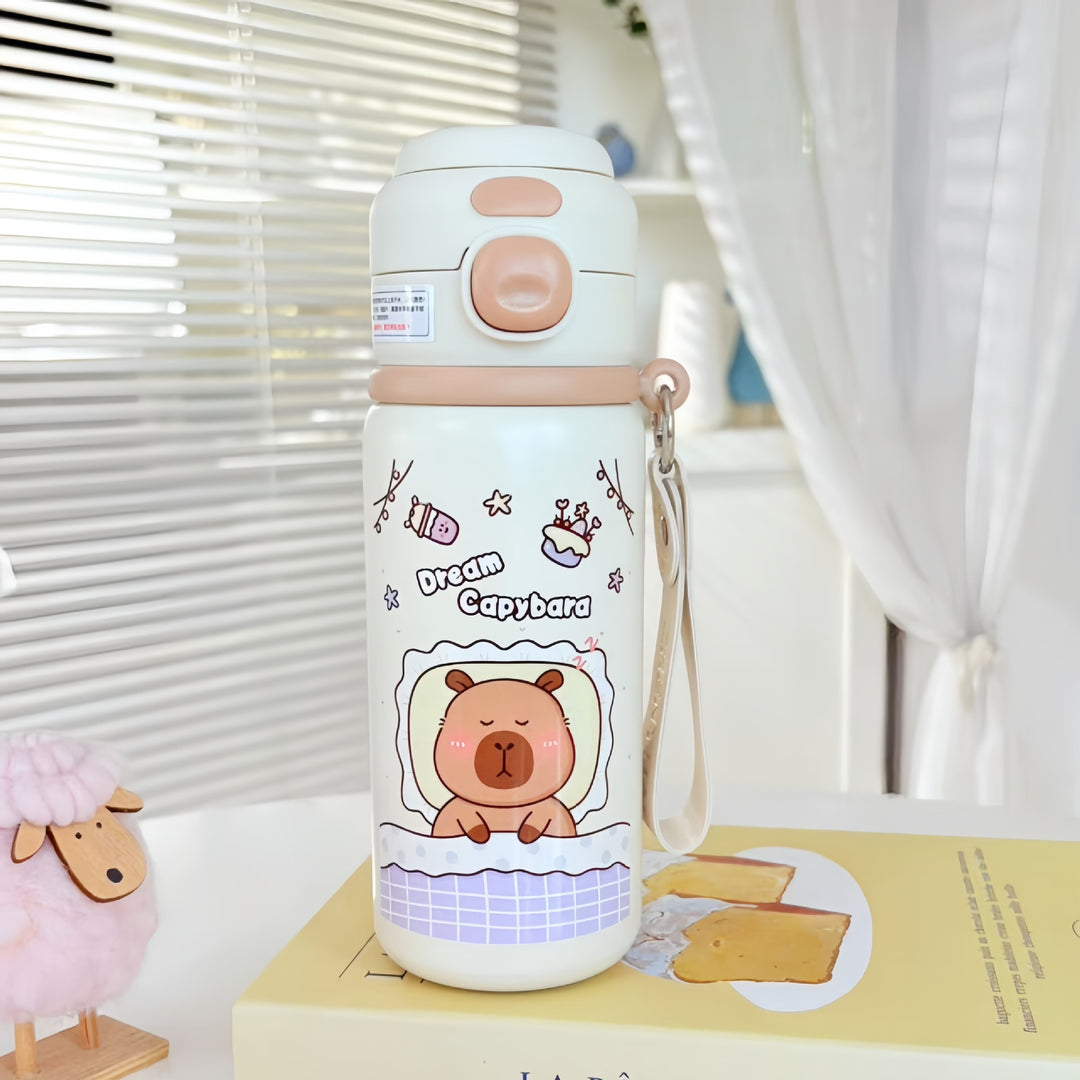 Ladies Insulated Water Bottle with Cute Animal Design Bowlift