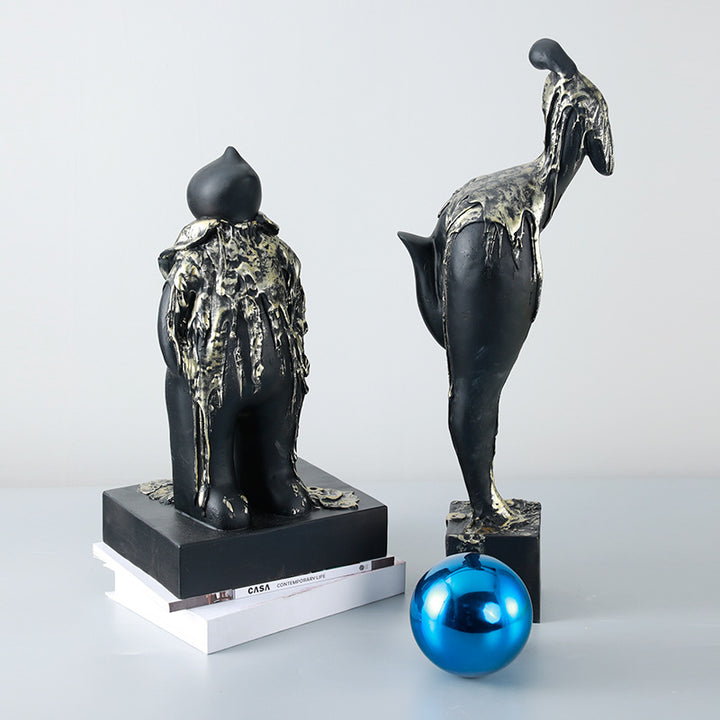 Abstract Decorative Flamingo Sculpture