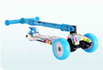 Foldable Light-Up Three-Wheel Scooter Bowlift