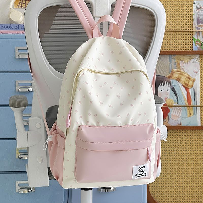Star-Patterned Everyday Backpack