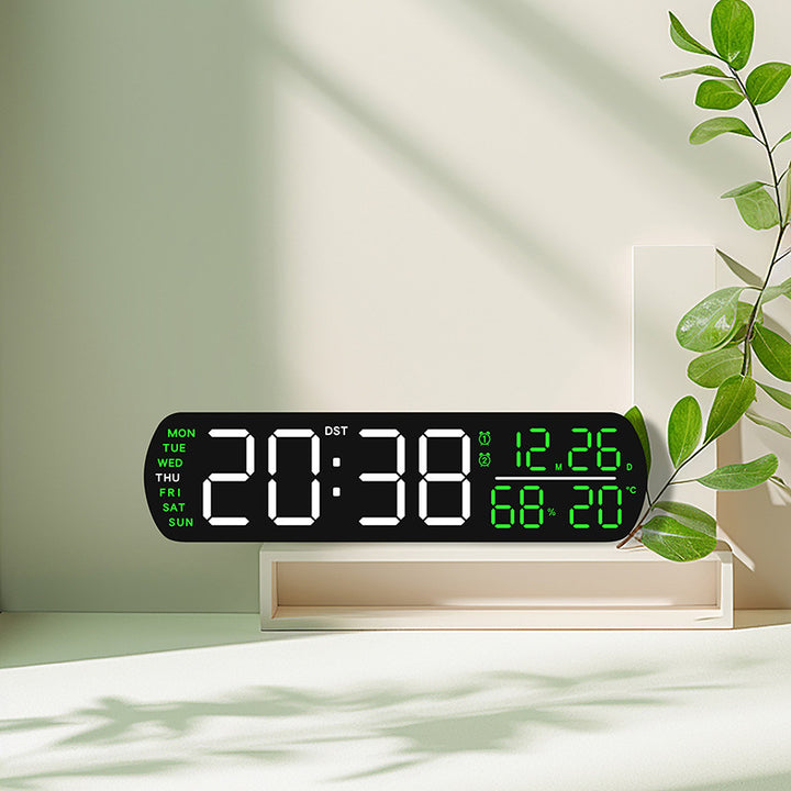 Digital wall clock with temperature and hygrometer display Bowlift