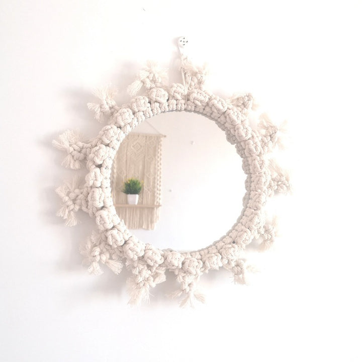 Decorative Macrame Wall Mirror Bowlift