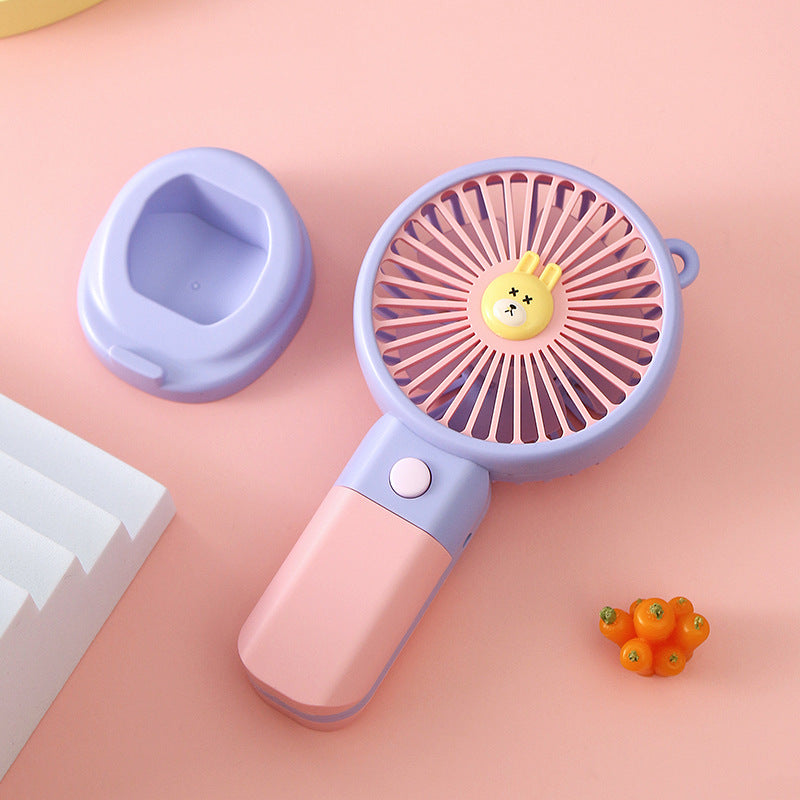 Women's Portable Hand Fan with Pony-Shaped Design Bowlift