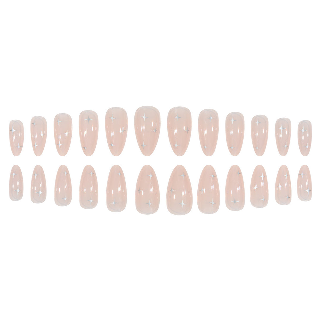 Starry Design Stiletto Press-On Nails Bowlift