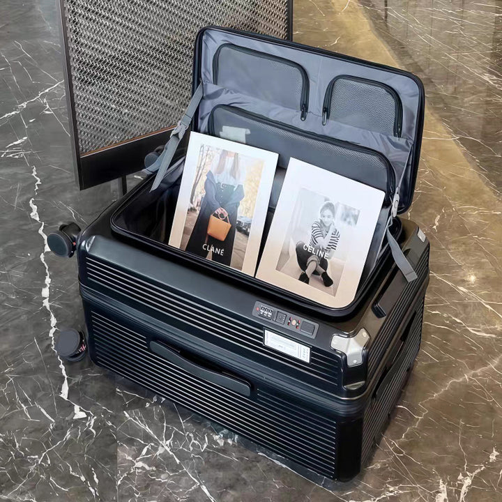 Unisex Premium Multi-Compartment Travel Suitcase Bowlift