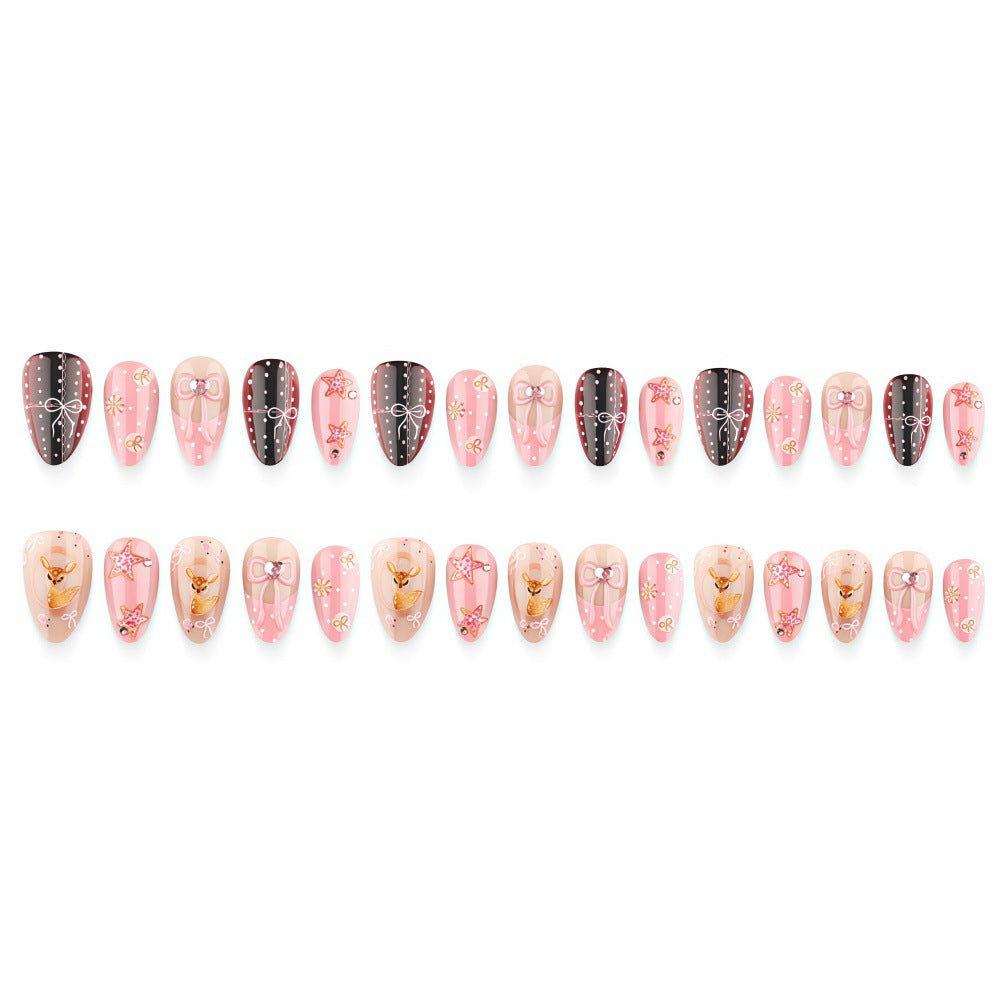 Artificial Nails in Playful Deer Design Bowlift